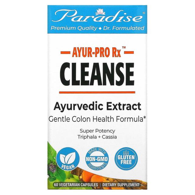 Paradise Herbs, AYRU-Pro Rx, Cleanse, 60 Vegetarian Capsules on Productcaster.