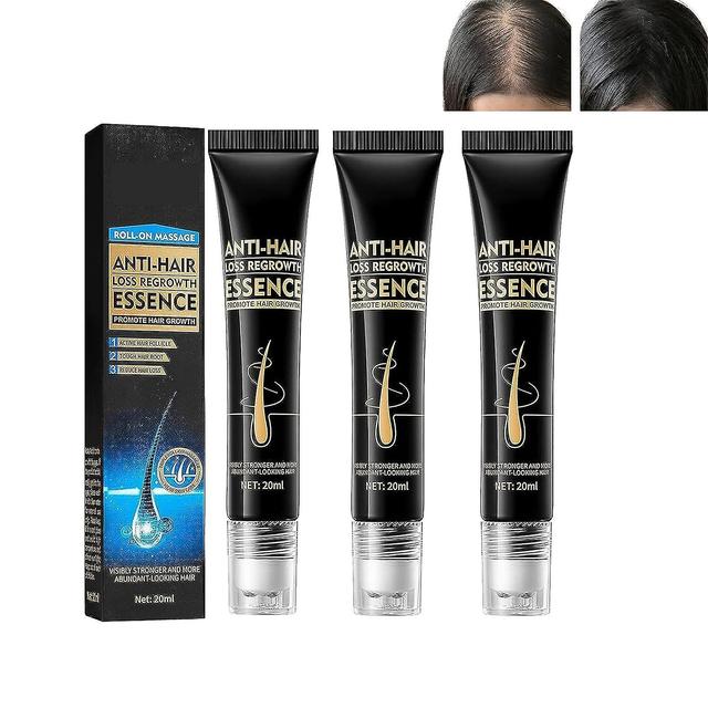 Zjrui Biotyna Hair Growth Roll-on Massage Essence, nowy naturalny olej biotynowy do wzrostu włosów, potrójny masażer Roller-on Hair Grow Essence 3 Pcs on Productcaster.