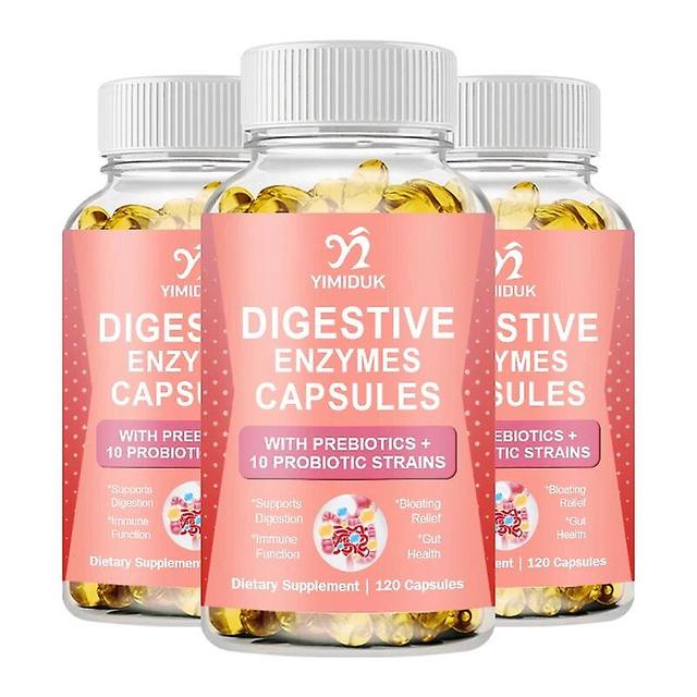 Vorallme Digestive Enzymes Plus Prebiotic and Probiotic Supplements Vegan Formula for Better Digestion and Promotes Lactose Absorption 3 Bottles 12... on Productcaster.