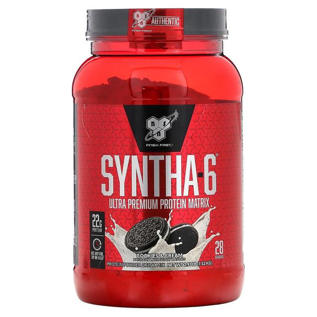 BSN, Syntha-6, Ultra Premium Protein Matrix, Ciastka i krem, 2,91 funta (1,32 kg) on Productcaster.