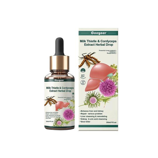 Jnjyq Milk Thistle Cordyceps Drops Intense Liver Support, Detox & Repair 30ml on Productcaster.