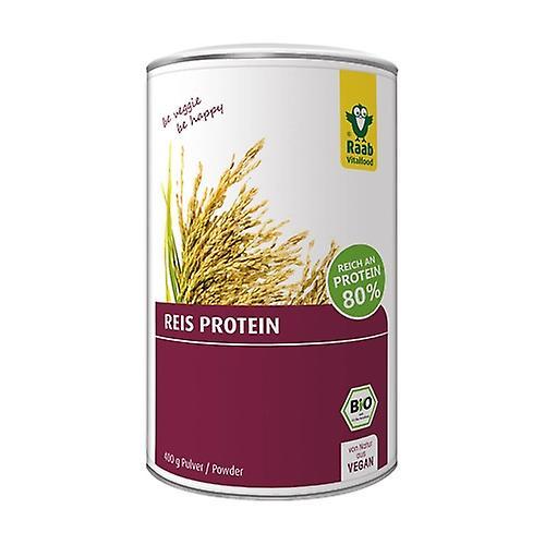 Raab Bio natural rice protein 400 g of powder on Productcaster.