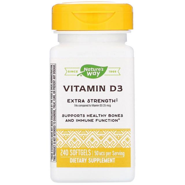 Nature's Way Natur's Way, Vitamin D3, 50 mcg, 240 Softgels on Productcaster.