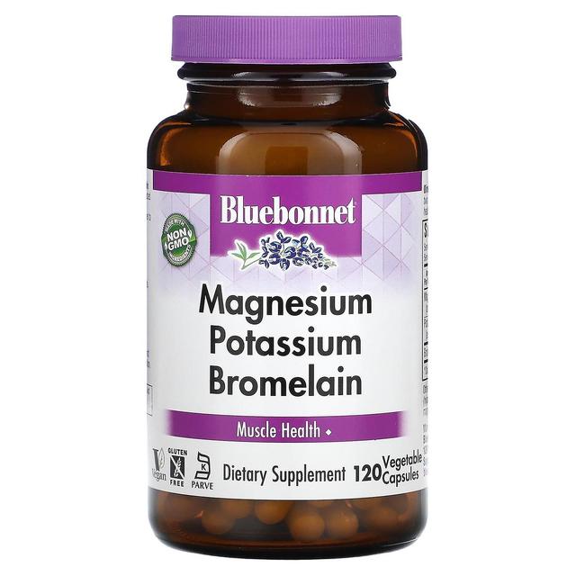 Bluebonnet Nutrition, bromelaina magnezowo-potasowa, 120 kapsułek roślinnych on Productcaster.