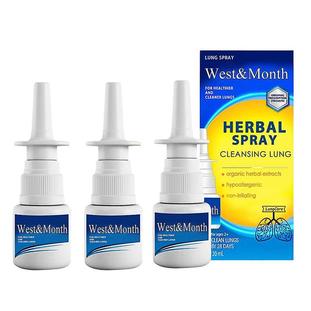 Mysight 3 Pcs Lung Detox Herbal Cleansing Mist Organic Herbal Lung Cleanse & Repair Nasal Spray 30ml 3Pcs on Productcaster.