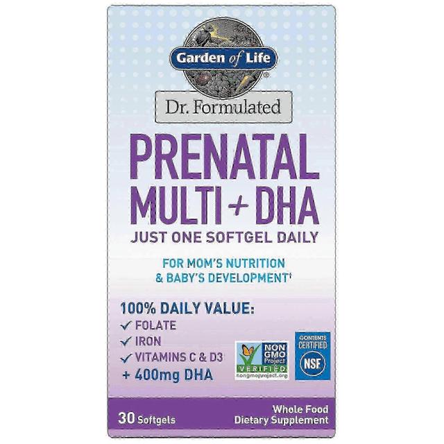 Garden of life dr. formulated prenatal multi & dha softgels, 30 ea on Productcaster.