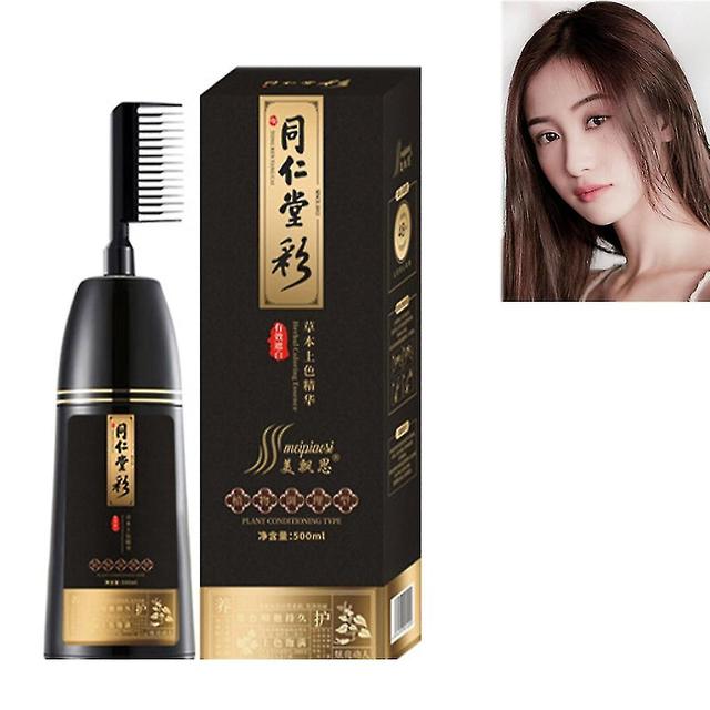 Hair Dye Herbal Ingredients Ginseng Ginger Ganoderma Lucidum White Hair Dyed Chestnut on Productcaster.