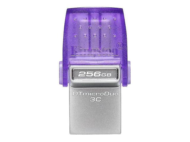 USB-Stick Datatraveler Microduo 3C - USB 3.2 Gen 1 (3.1 Gen 1) - 256 Gb - Lila/Edelstahl on Productcaster.