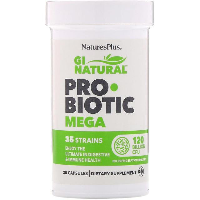 Nature's Plus, GI Natural Probiotic Mega, 120 miliardi di CFU, 30 Capsule on Productcaster.