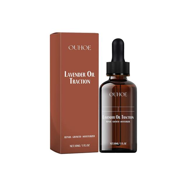 unbrand Lavendelolie Tractie Rood Extract Bevat Curcumine Mung Extract Ricinusolie Gemberolie Haar Essence 30ml Wit on Productcaster.