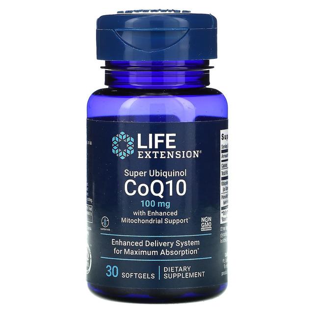 Life Extension, Super Ubiquinol CoQ10 with Enhanced Mitochondrial Support, 100 mg, 30 Softgels on Productcaster.