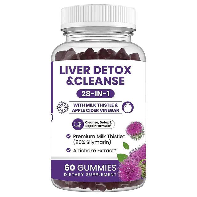 Mxfz 28 In 1 Liver Formula Gummies For Fatty Liver Detox & Repair - Silymarin, Artichoke Extract, Dandelion & Apple Cider Vinegar - Liver Health Su... on Productcaster.