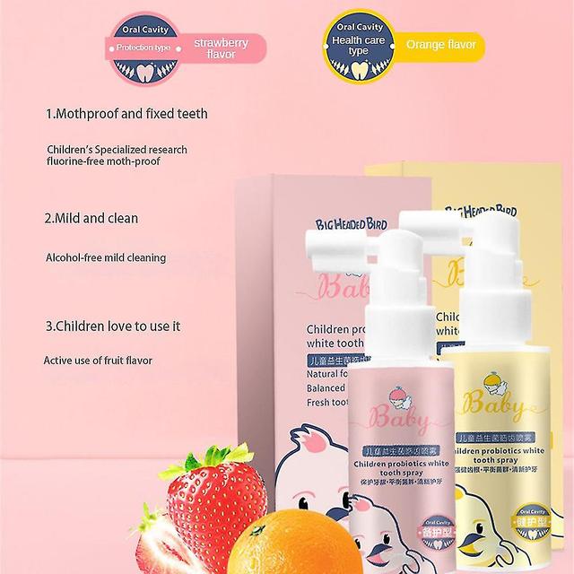 Children's Oral Anti-cavity Probiotics White Tooth Spray Acute weet orange flavor on Productcaster.