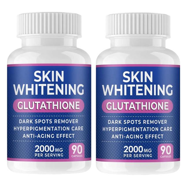 Glutathione Whitening Pills - 90 Capsules 2000mg Glutathione - Effective Skin Lightening Supplement - Dark Spots, Melasma & Acne Scar Remover 2PCS on Productcaster.