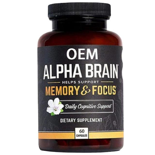 Nootropic Capsules Brain Supplement Alpha Gpc, L-theanine Bacopa Monnieri Focus And Memory Nootropic Brain 1pc on Productcaster.