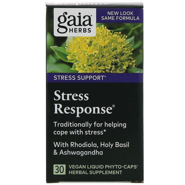 Gaia Herbs Gaia Kruiden, Stress Response, 30 Vegan Liquid Phyto-Caps on Productcaster.