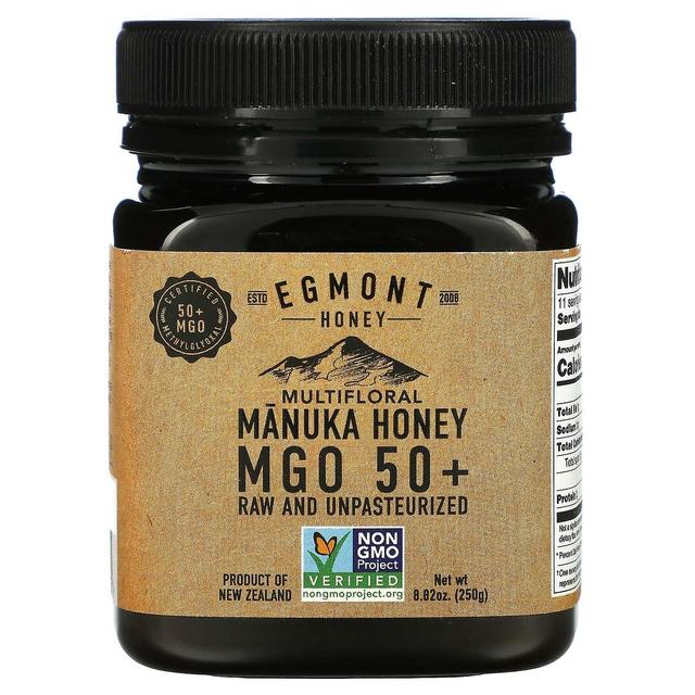 Egmont Honey Miód Egmont, Miód Manuka Wielokwiatowy, Surowy I Niepasteryzowany, 50+ MGO, 8.82 oz (250 g) on Productcaster.