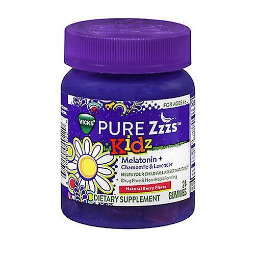 Vicks Pure Zzzs Kidz Gummies Natural Berry Flavor, 24 každý (balenie po 1) on Productcaster.