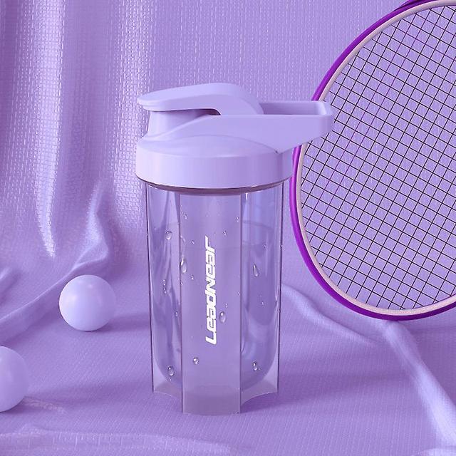 Plastic Shaker Cup Fitness Sports Water Cup Milk Shake Protein Powder Meal Replacement Sports Stirring Cup Gift Purple on Productcaster.