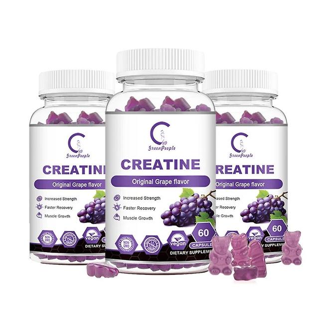 Visgaler Grape Flavor Creatine Gummies Increase Body Mass And Strength Athletic Endurance For Gym Man And Woman 180pcs on Productcaster.