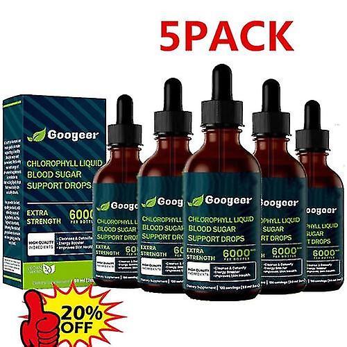 5pack Best Naturals Líquido Gotas de clorofila Líquido de apoyo al azúcar en la sangre - 59ml on Productcaster.