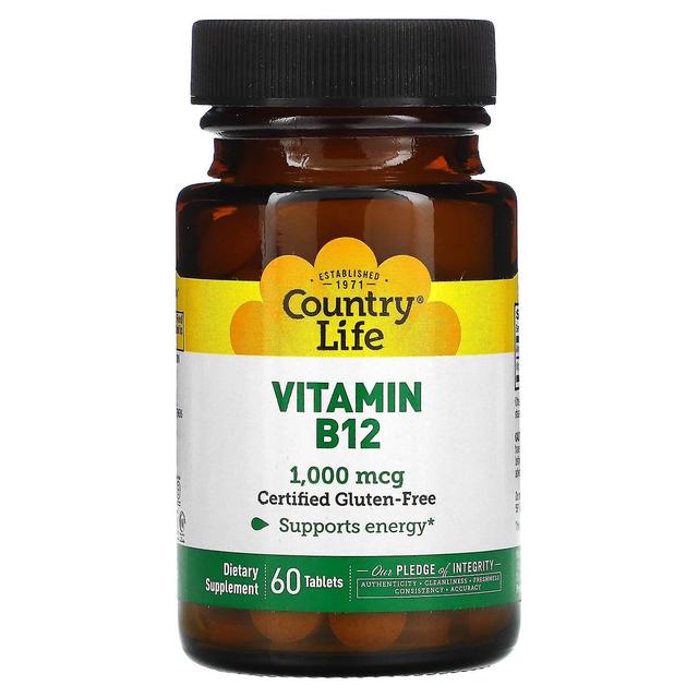 Country Life Livet på landet, Vitamin B12, 1000 mcg, 60 Tabletter on Productcaster.