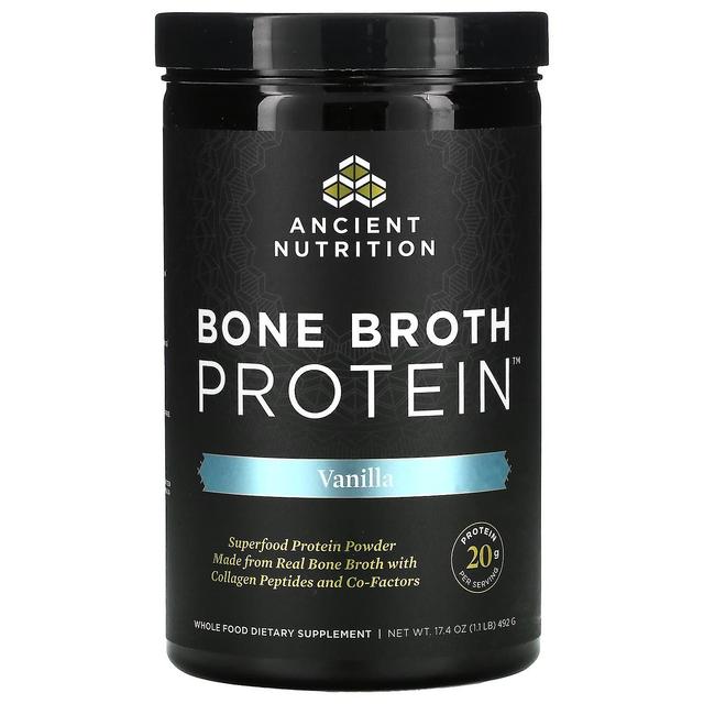 Dr. Axe / Ancient Nutrition Dr. Axe / Forntida näring, Benbuljongprotein, Vanilj, 17.4 oz (492 g) on Productcaster.