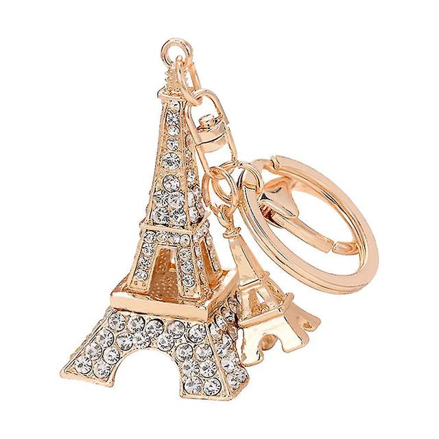 Bling Eiffel Tower Key Chain Rhinestone Keychain Car Keychain Metal Car Key Accessories on Productcaster.