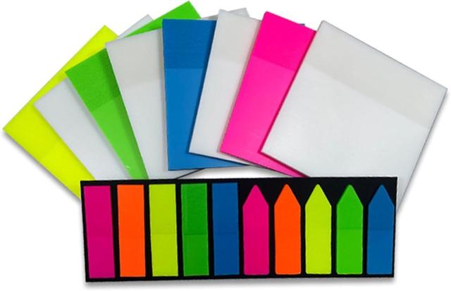 600Pcs Transparent Sticky Notes Index Tabs - Self Adhesive Note Paper for Calendar Planner and Docum on Productcaster.