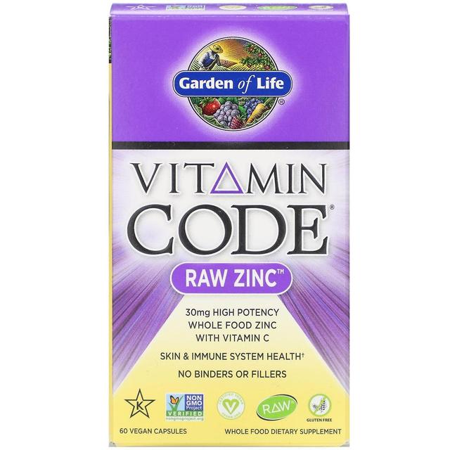 Garden of Life Jardim da Vida, Código Vitamínico, Zinco RAW, 60 Cápsulas Veganas on Productcaster.