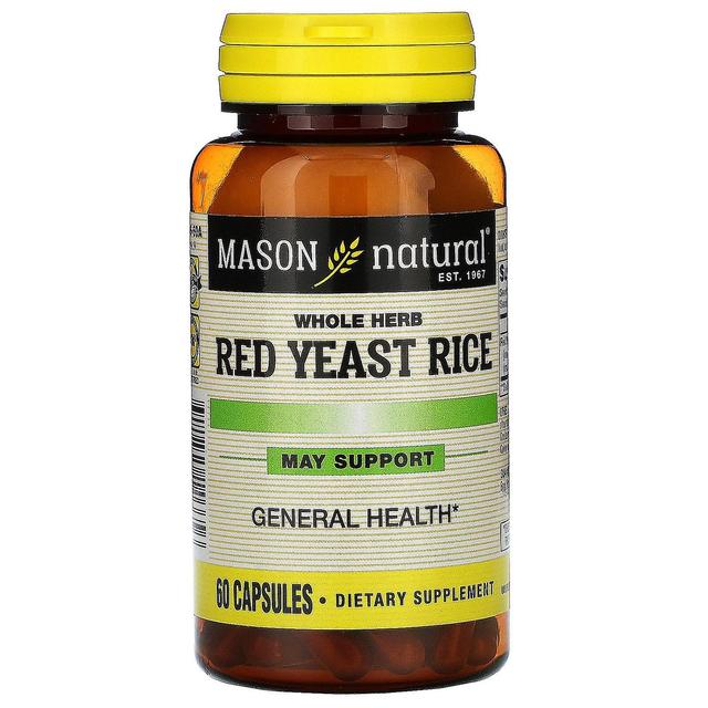 Mason Natural, Whole Herb Red Yeast Rice, 60 Capsules on Productcaster.