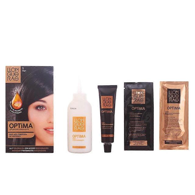 Llongueras optima permanent hair colour ammonia free 1 black on Productcaster.