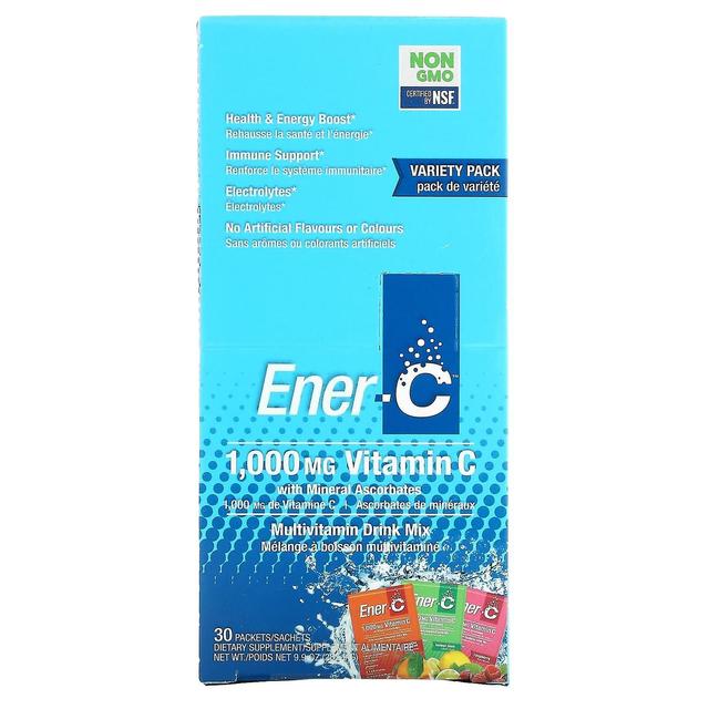 Ener-C, Vitamin C, Multivitamin Drink Mix, Variety Pack, 1,000 mg, 30 Packets, 9.9 oz (282.9 g) on Productcaster.