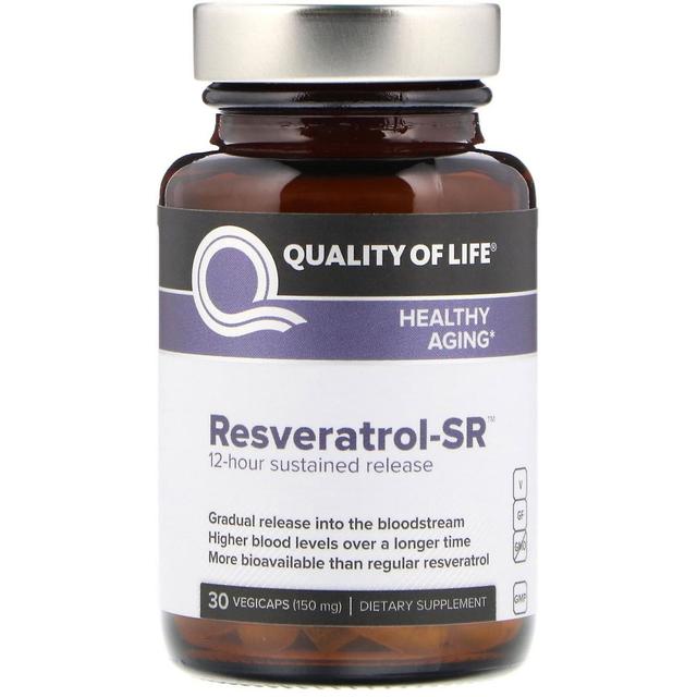 Quality of Life Labs, Resveratrol-SR, 150 mg, 30 Vegicaps on Productcaster.