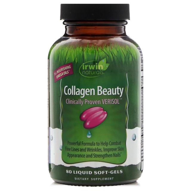 Irwin Naturals, Collagen Beauty, Clinically Proven Verisol, 80 Liquid Soft-Gels on Productcaster.