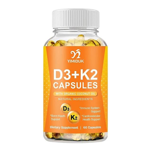 Sofirn Vitamin D3 K2 Capsules Daily Supplement Supports Healthy Immune System Heart And Strong Bones Vegetarian Capsules 1 Bottles 120pcs on Productcaster.