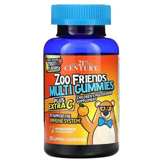 21st Century, Zoo Friends Multi Gummies, Plus Extra C, Great Tasting Fruit, 60 Gummies on Productcaster.