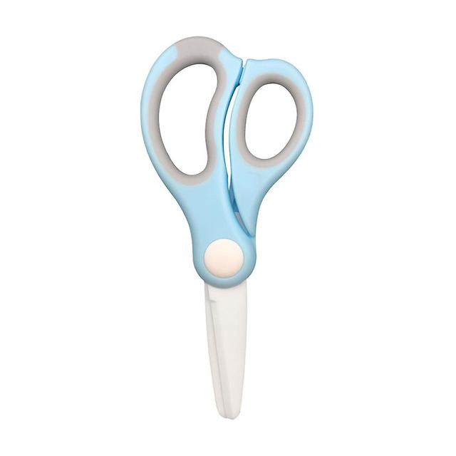 Ceramics Shear Drop-resistance Infant Safety Children Food blue on Productcaster.