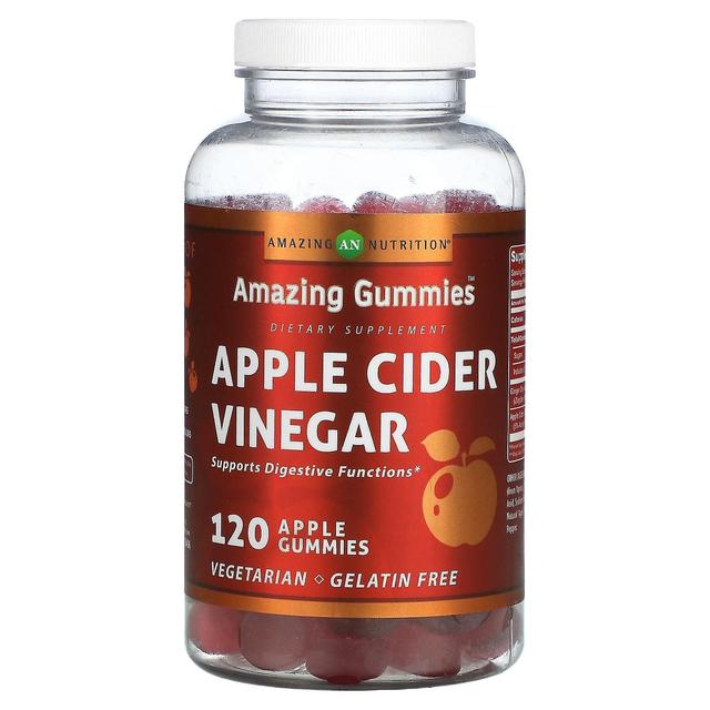 Amazing Nutrition, Amazing Gummies, Apple Cider Vinegar, Apple, 120 Gummies on Productcaster.