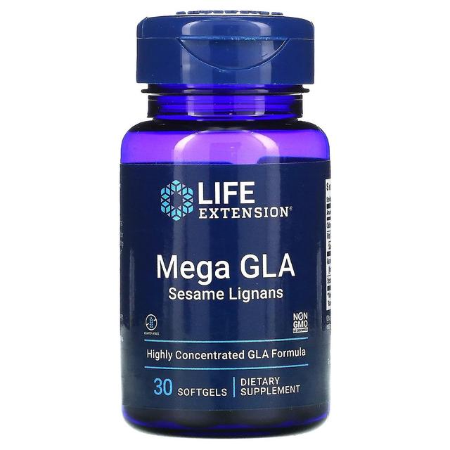 Life Extension Extensão de Vida, Mega GLA Gergelim Lignanas, 30 Softgels on Productcaster.