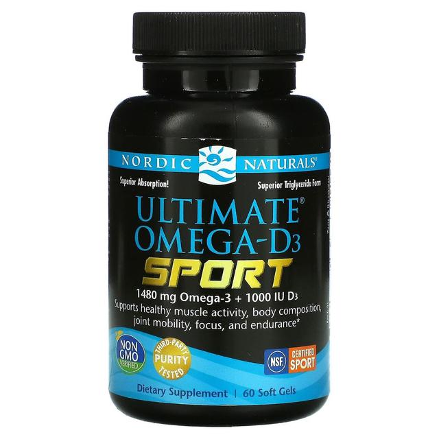 Nordic Naturals, Ultimate Omega-D3 Sport, 60 Soft Gels on Productcaster.