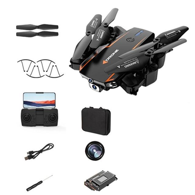 Portable Black/oranges Drone-camera With Bag 360 Flip Speed Adjustment Quadcopters Gifts For Kids Adults Black Single8K 2B on Productcaster.