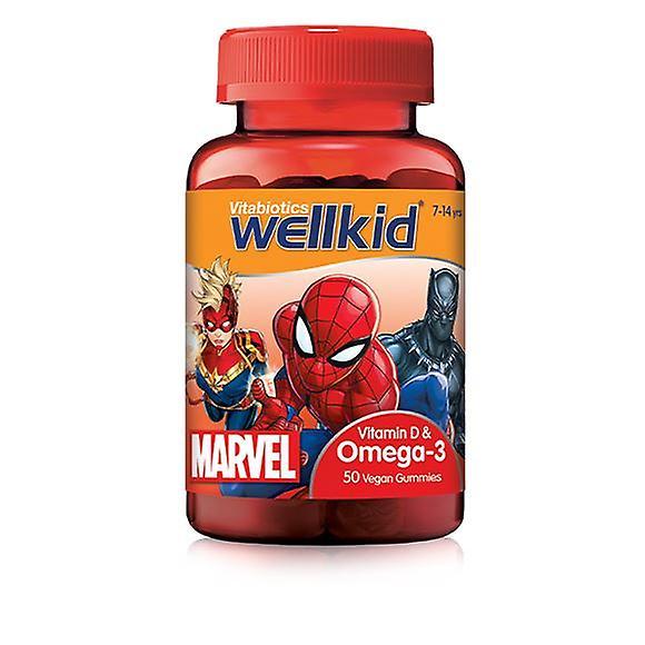 Vitabiotics Wellkid Marvel Omega-3 DHA Natural Sourced Children Orange Gummies on Productcaster.