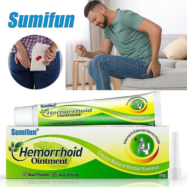 1/2kpl peräpukamien kerma luonnollinen hellävarainen hoito hemorrhoid embolia sisäinen ja ulkoinen peräpukamat voide 20g_GZYV 1kpl on Productcaster.