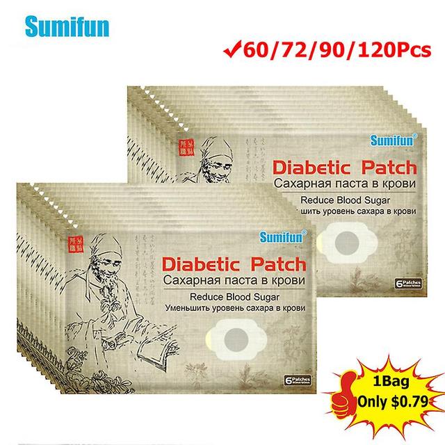 Qian 60-120pcs Diabético Patch Chinês Natural Herbal Umvel Sticker Blood Glicose Menor Nível de Açúcar no Sangue Body Care Plaster 120pcs em 20bags on Productcaster.