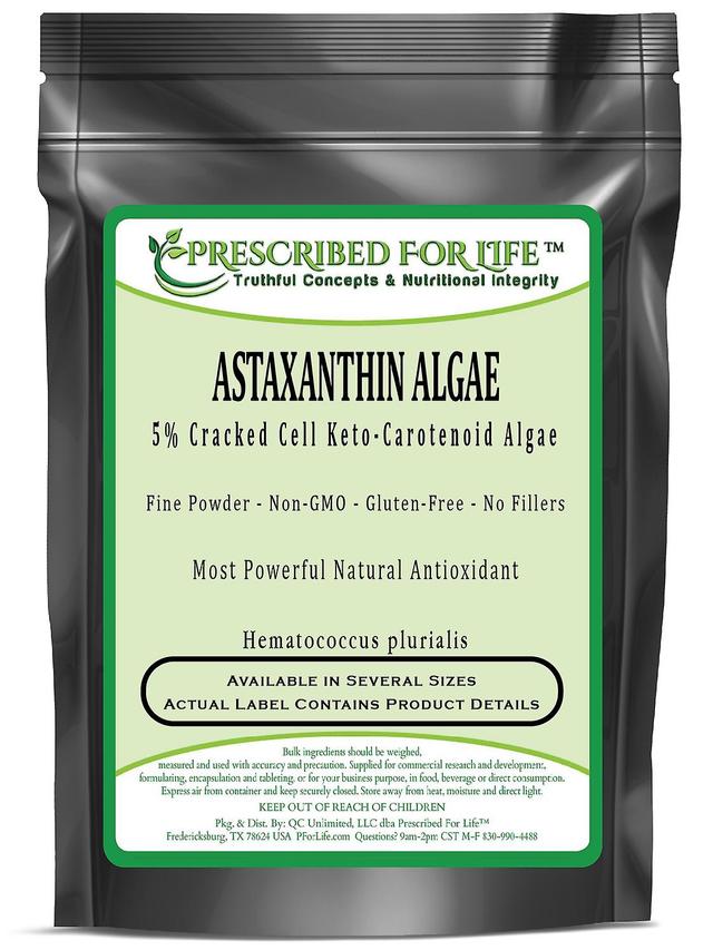 Prescribed For Life Astaxantin-Natural knäckt cell Wall alger 5% pulver (Haematococcus plurialis) 2 oz (57 g) on Productcaster.