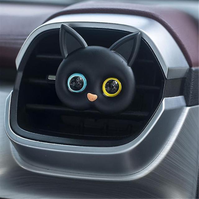 Sjioh Car Air Outlet Perfume Creative Three-dimensional Bright Eye Cat Cute Two-color Pupil Kitten Car Interior Fragrance Accessories on Productcaster.