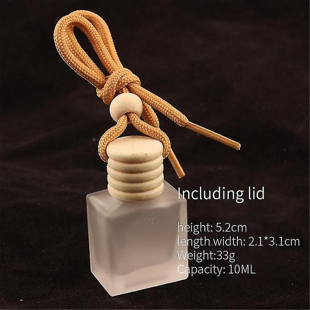 1pc Bil 8ml hængende tomt glas parfume flasker Vedhæng bil ornament Auto flad rund frostet Cap Lace Rope on Productcaster.