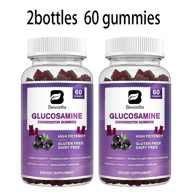 Tib Glucosamine Chondroitin Gummies With Msm & Elderberry Protect Joint,antioxidant Immune Supplement For Adult Tib 2bottles 60 pcs on Productcaster.