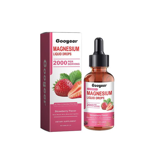 Suplemento de glicinato de magnesio, gotas líquidas de magnesio de 2000 mg para nervios, relajación, sueño muscular, energía, alta absorción 30ML-2PCS on Productcaster.